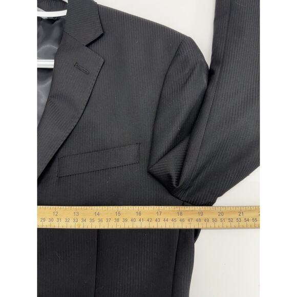 Apt 9 Mens Blazer Size 38S Black Two Button Up Sports Coat - Picture 9 of 12